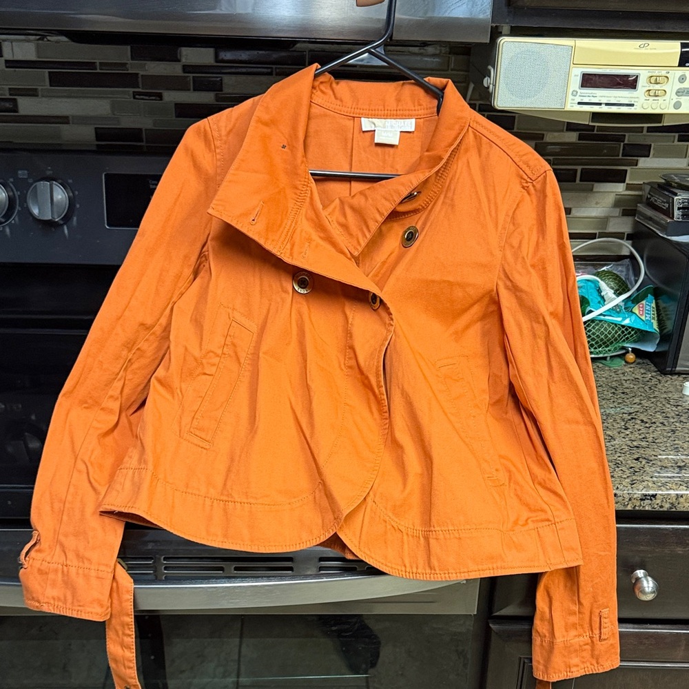 Michael Kors Vibrant Orange Utility Jacket